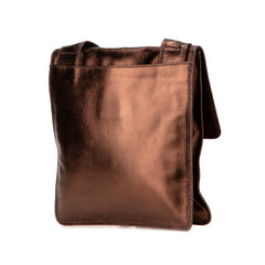 Metallic Lambskin Flap Crossbody