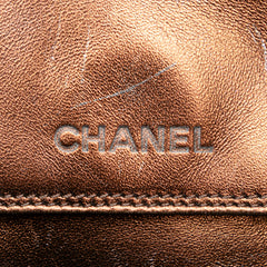 Metallic Lambskin Flap Crossbody