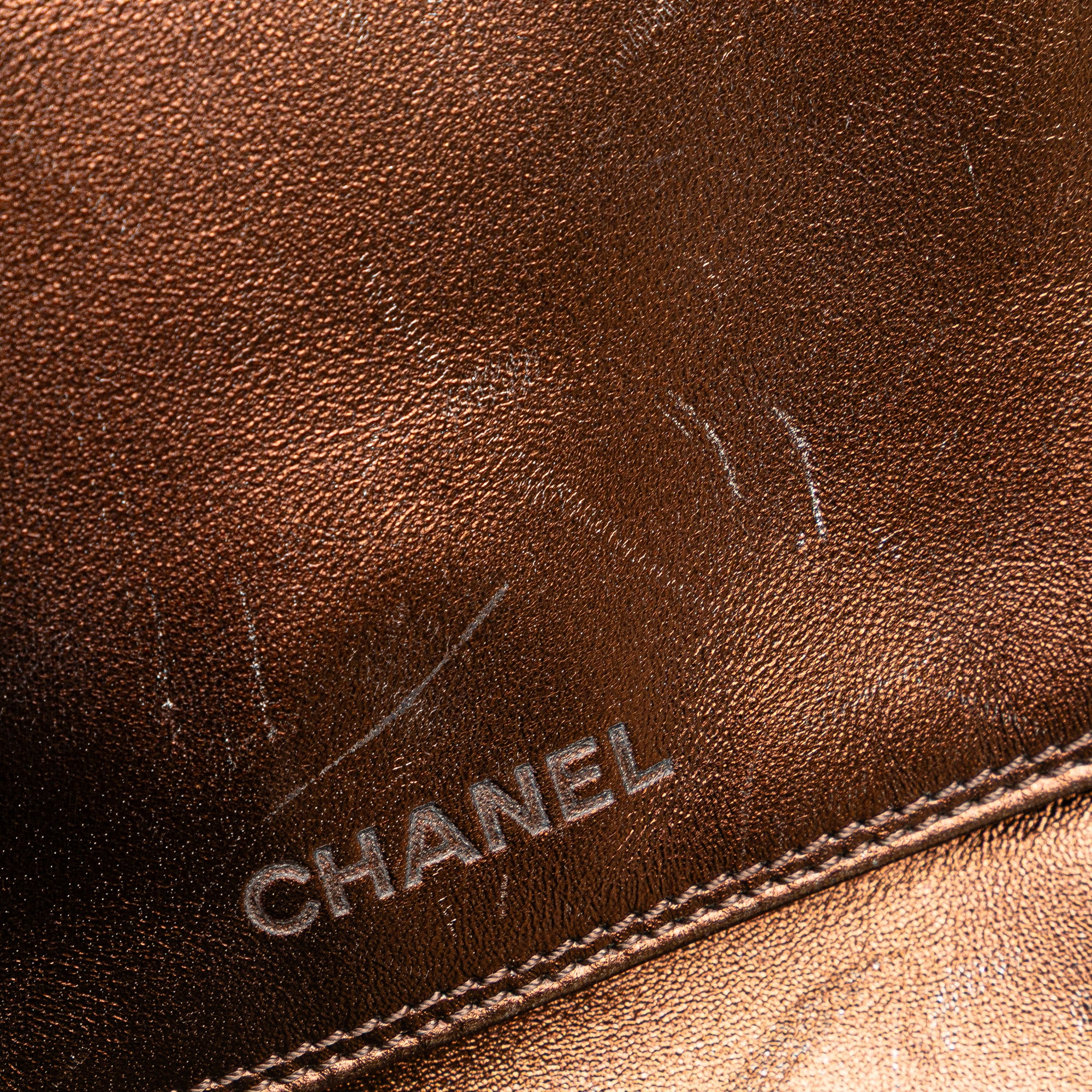 Metallic Lambskin Flap Crossbody