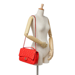 Jumbo Lambskin Easy Carry Flap Satchel