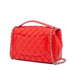 Jumbo Lambskin Easy Carry Flap Satchel
