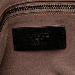 Embossed Leather Canela Boston Bag