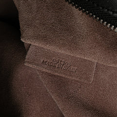 Embossed Leather Canela Boston Bag
