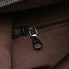 Embossed Leather Canela Boston Bag