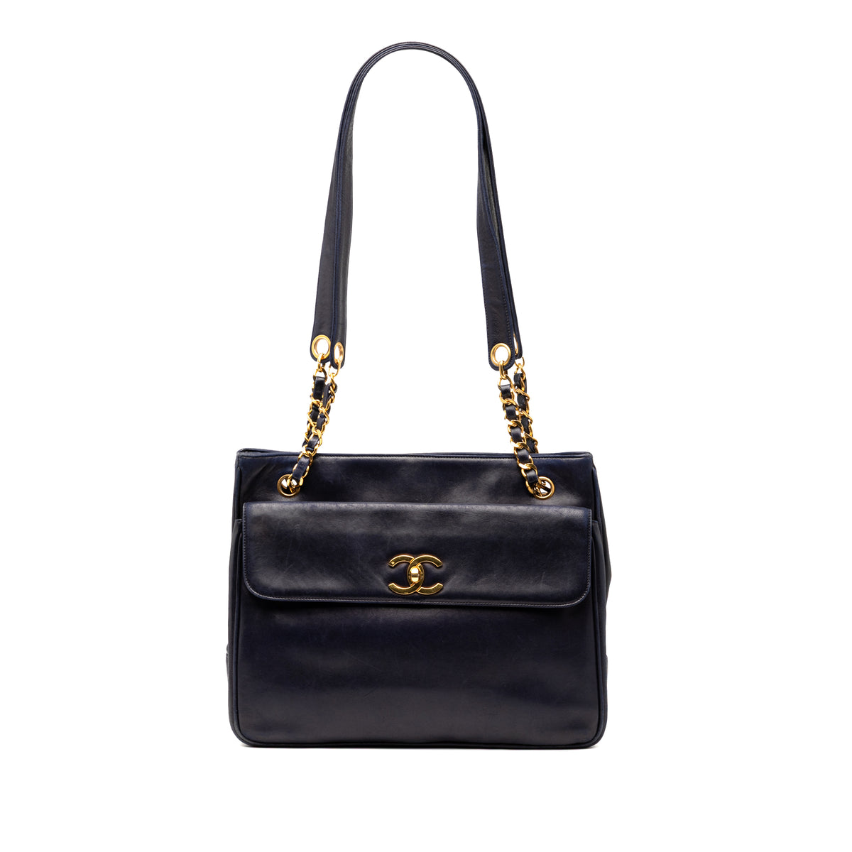 CC Lambskin Front Pocket Tote