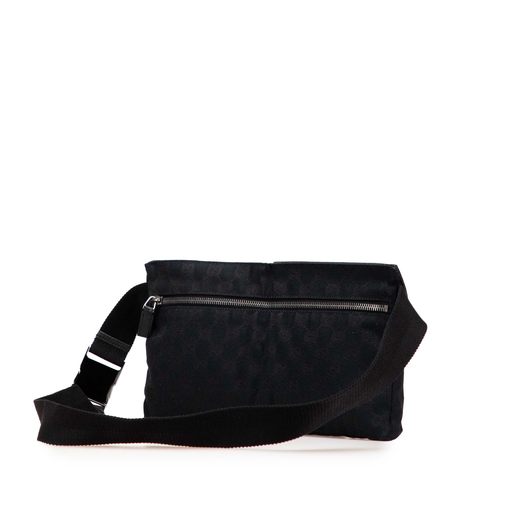 GG Canvas Double Pocket Belt Bag