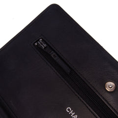 CC Quilted Patent Wallet On Chain