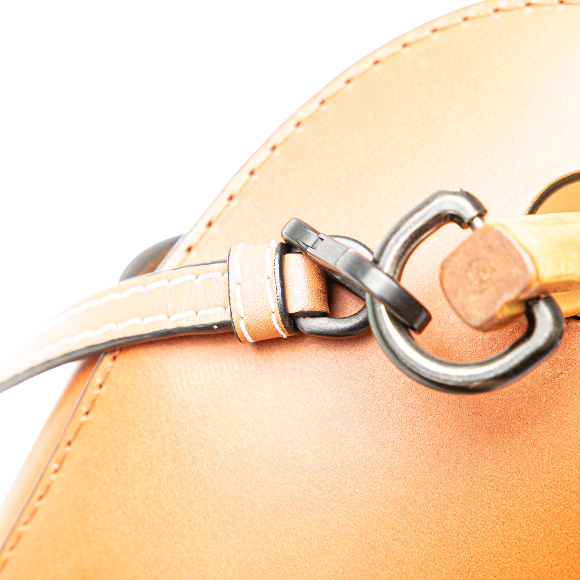 Calfskin Bamboo Bucket Bag