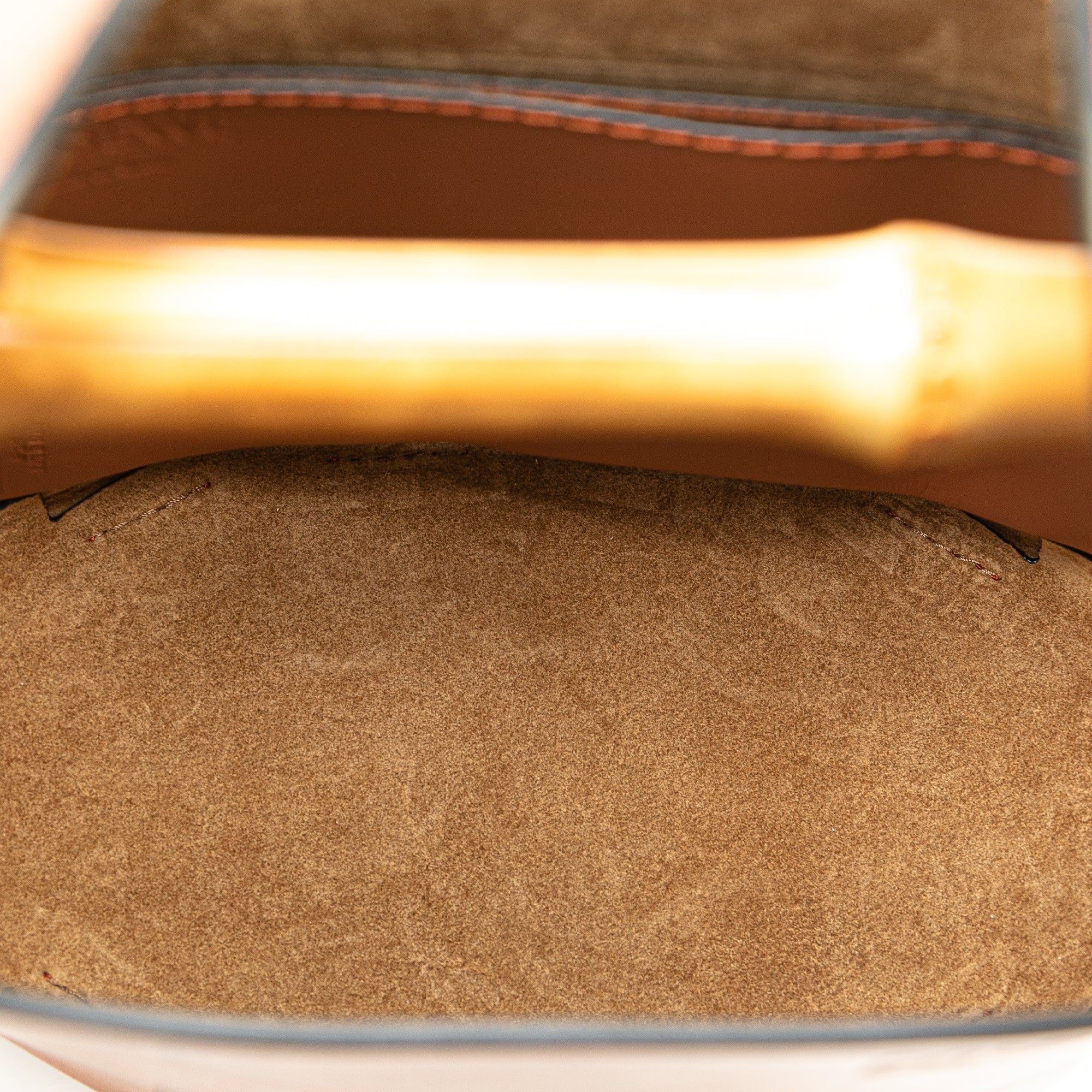 Calfskin Bamboo Bucket Bag