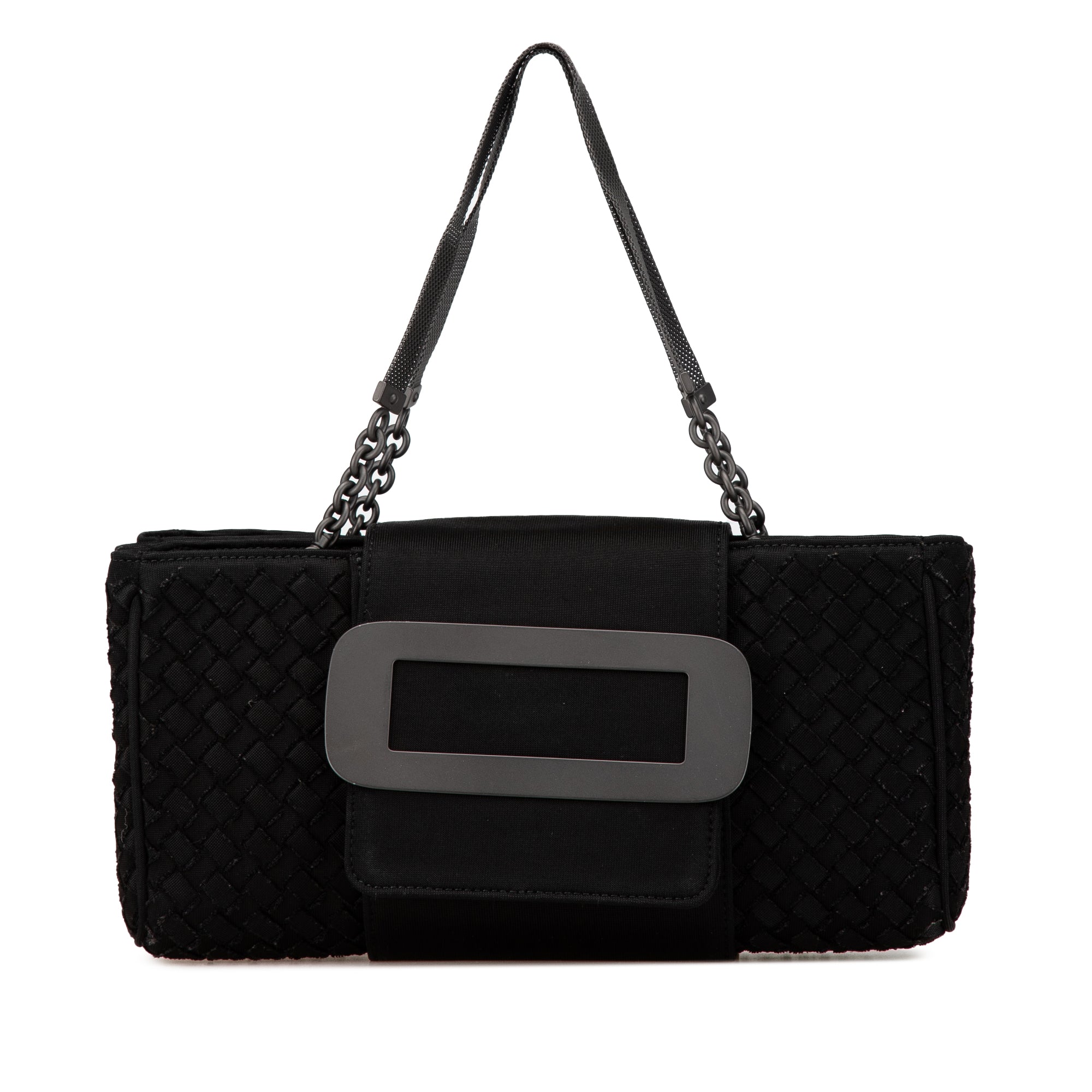 Canvas Intrecciato Buckle Flap