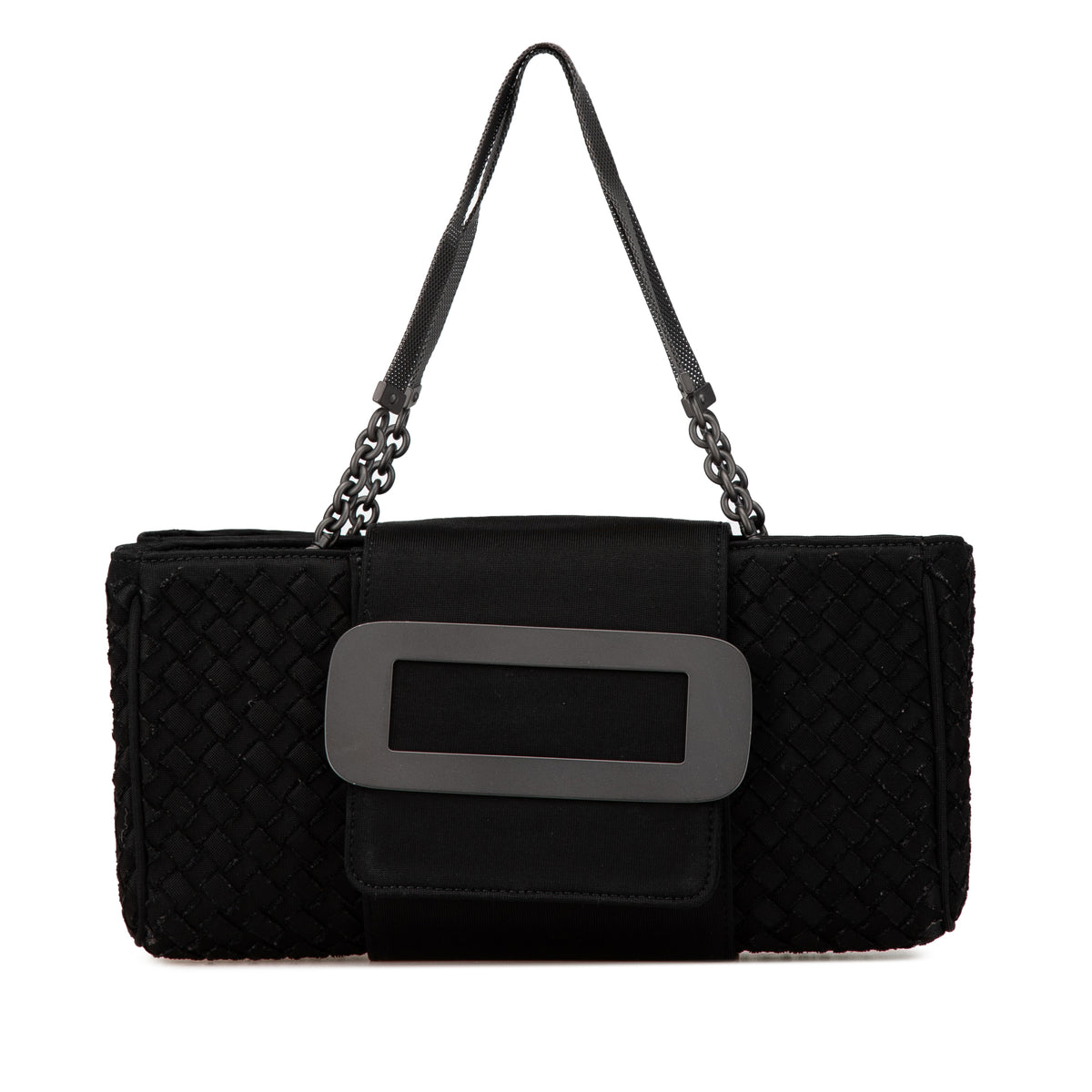 Canvas Intrecciato Buckle Flap