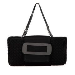 Canvas Intrecciato Buckle Flap