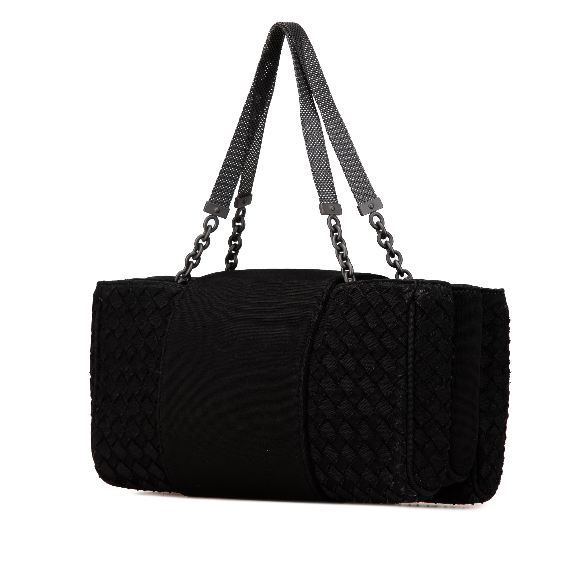 Canvas Intrecciato Buckle Flap