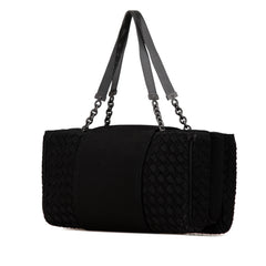 Canvas Intrecciato Buckle Flap