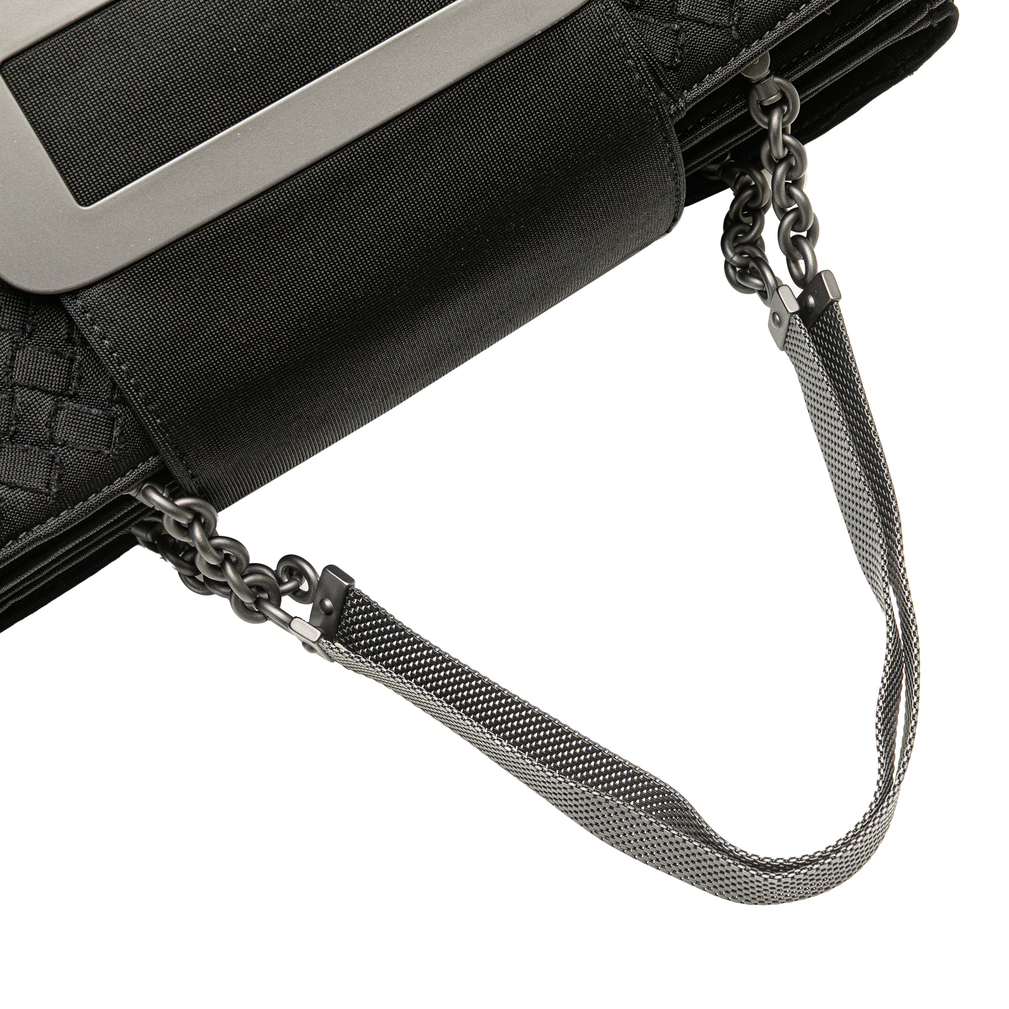 Canvas Intrecciato Buckle Flap
