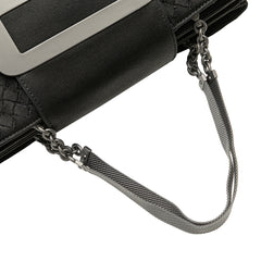 Canvas Intrecciato Buckle Flap