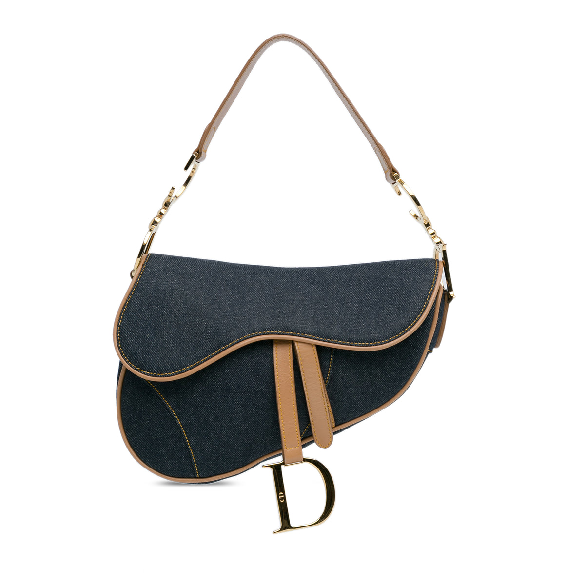 Medium Denim Saddle Bag