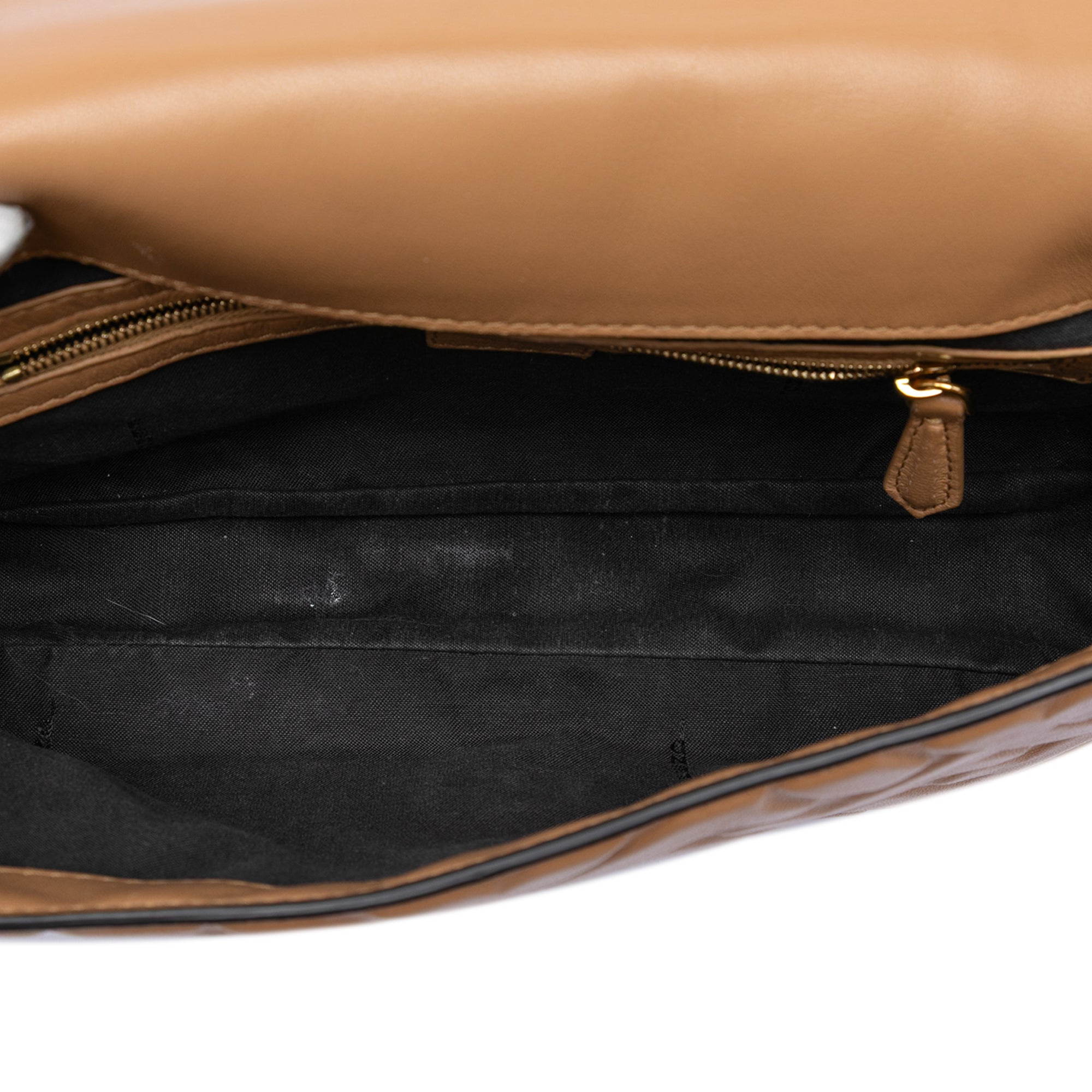 Zucca Embossed Leather Baguette Satchel