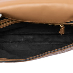 Zucca Embossed Leather Baguette Satchel