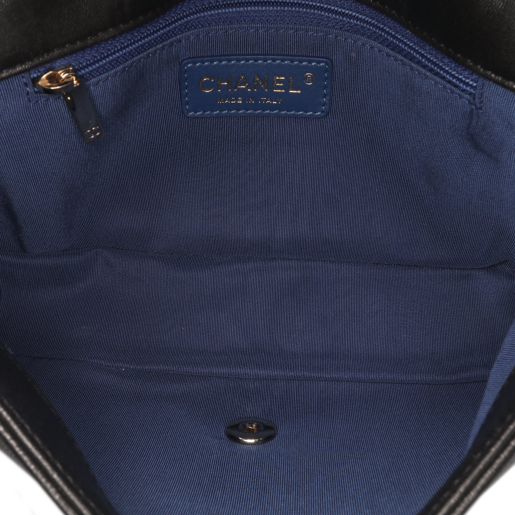 Small Bicolor Lambskin Mademoiselle Flap