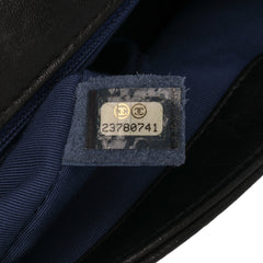 Small Bicolor Lambskin Mademoiselle Flap