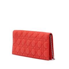 Lambskin Cannage Lady Dior Wallet On Chain