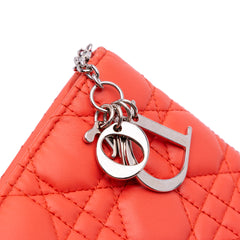 Lambskin Cannage Lady Dior Wallet On Chain