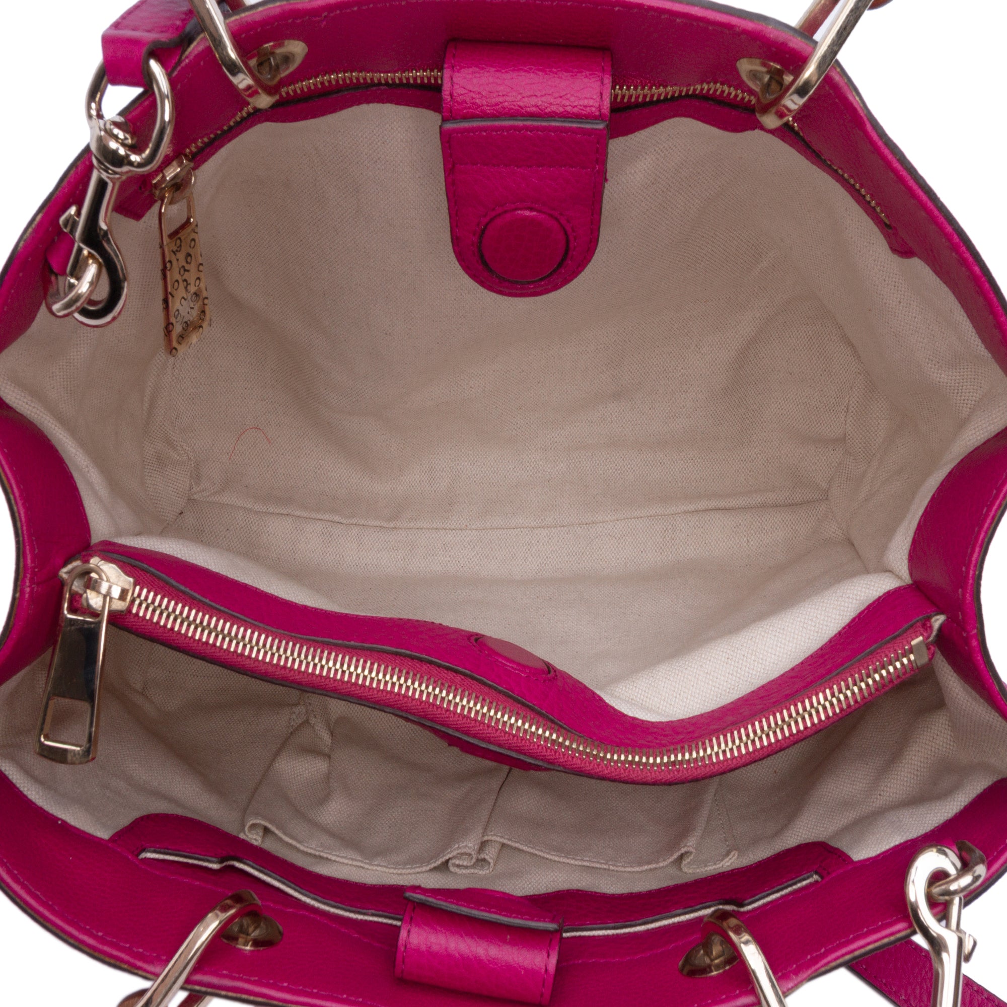 Medium Calfskin Bamboo Shopper Satchel