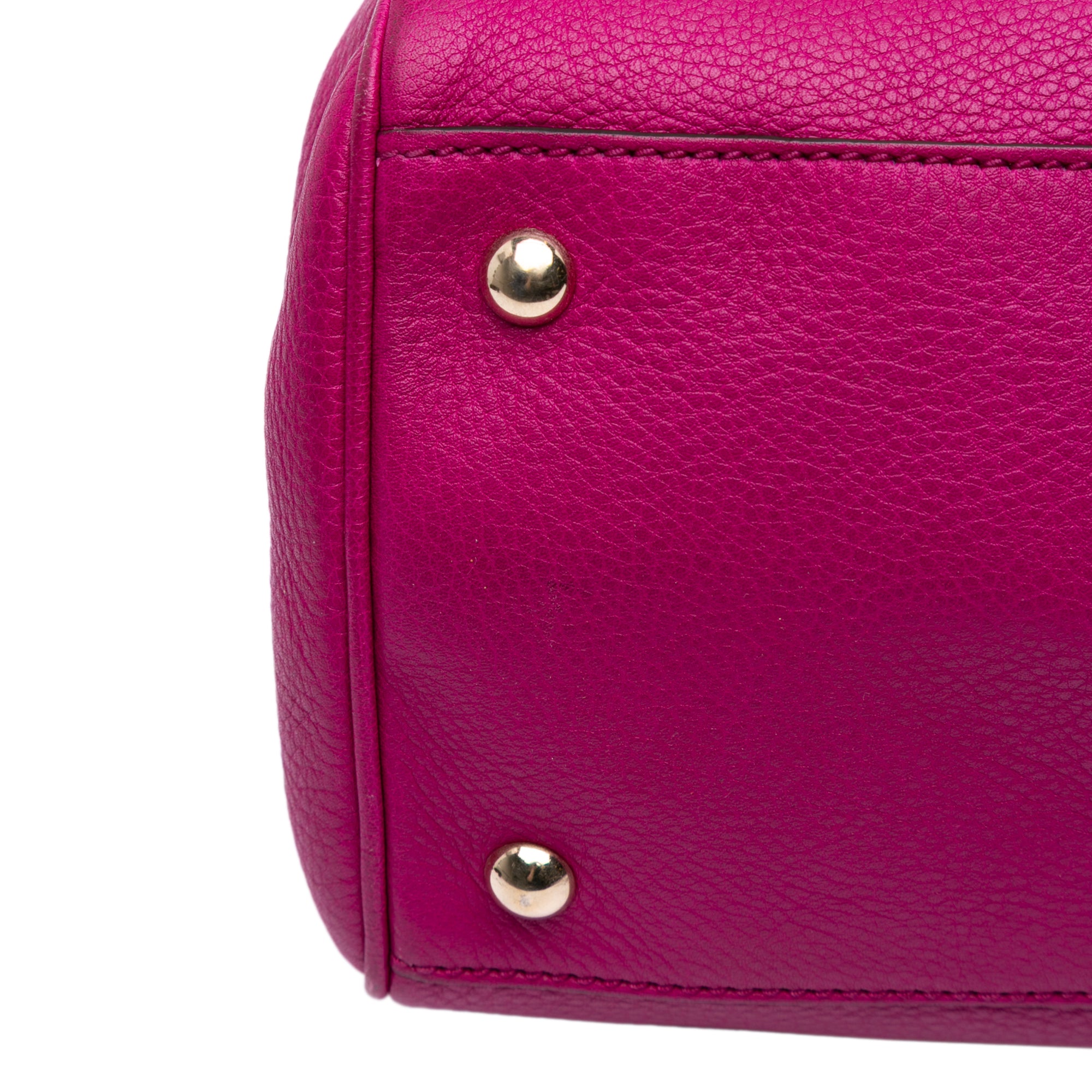 Medium Calfskin Bamboo Shopper Satchel