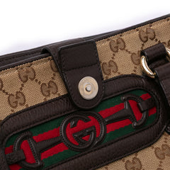 Medium GG Canvas Web Dressage Tote