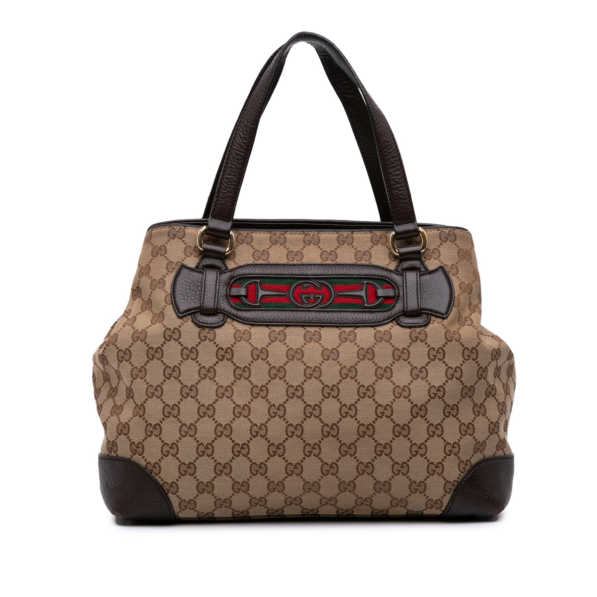 Medium GG Canvas Web Dressage Tote