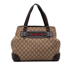 Medium GG Canvas Web Dressage Tote