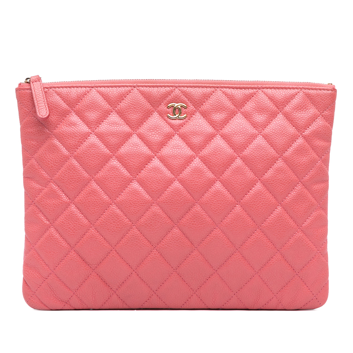 Medium Quilted Caviar O Case Clutch