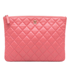 Medium Quilted Caviar O Case Clutch