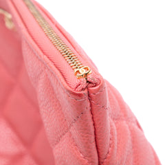 Medium Quilted Caviar O Case Clutch