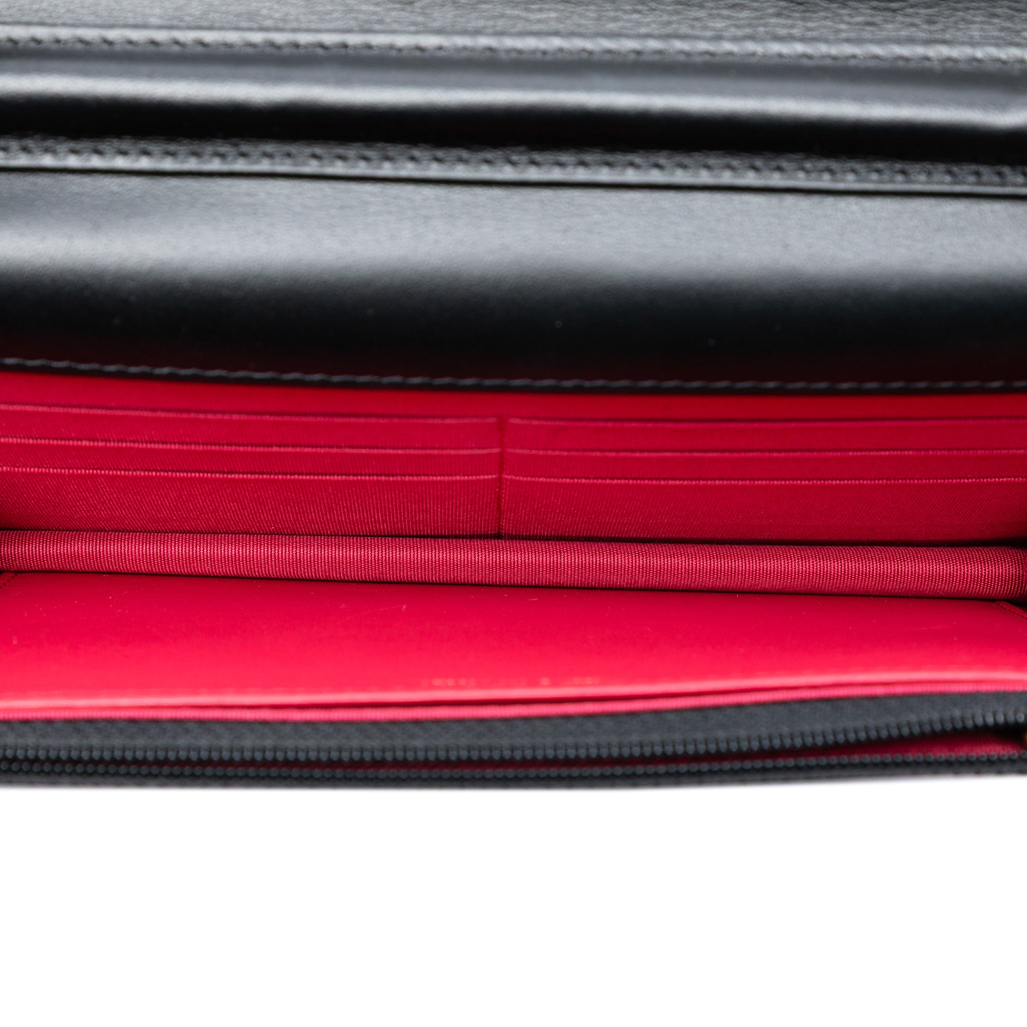 CC Shiny Aged Calfskin Wallet On Chain