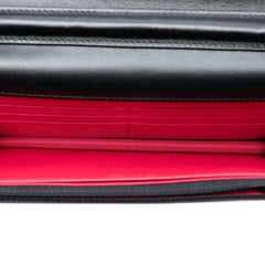 CC Shiny Aged Calfskin Wallet On Chain