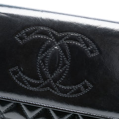 CC Shiny Aged Calfskin Wallet On Chain