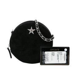 Suede Cocostellar Round Clutch on Chain