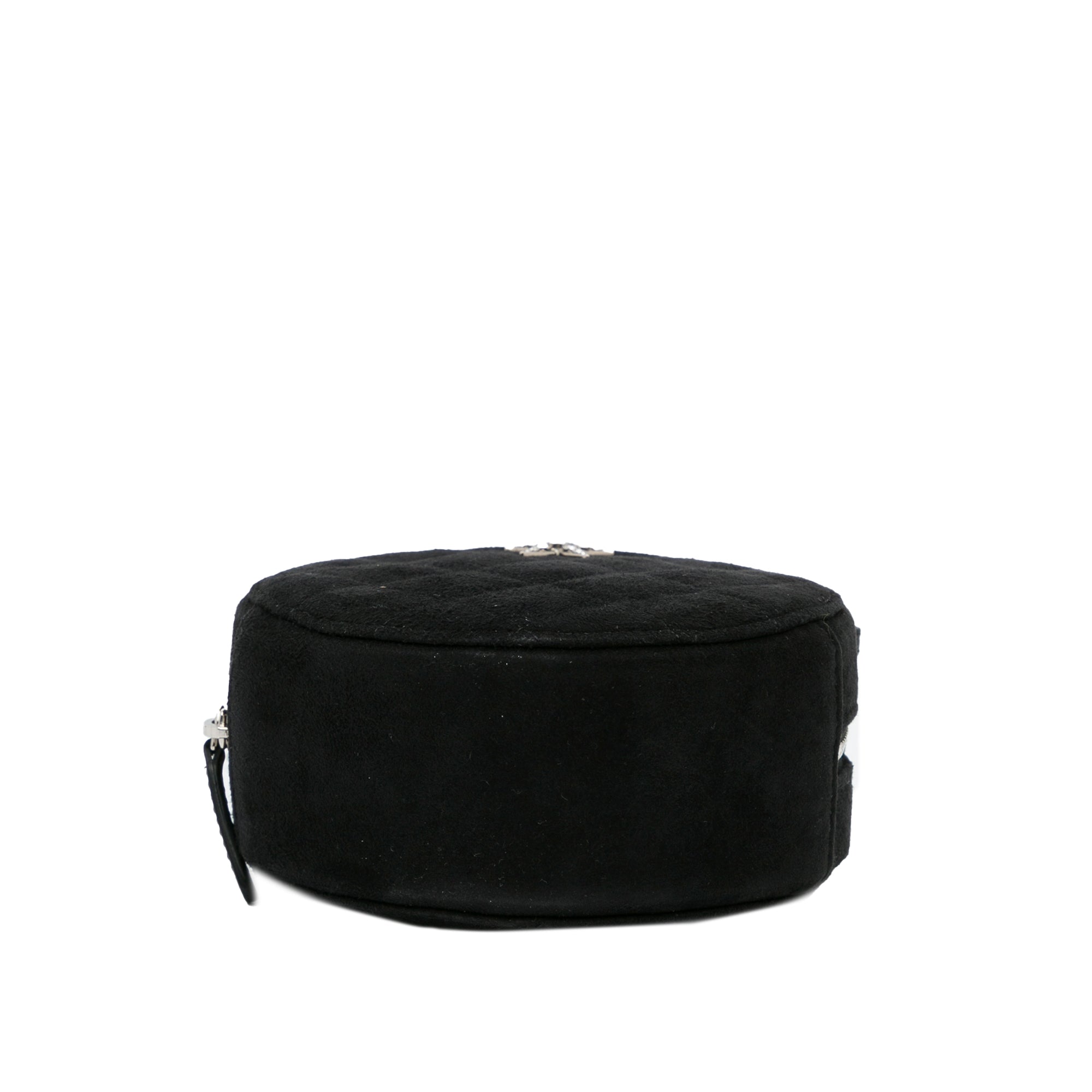 Suede Cocostellar Round Clutch on Chain