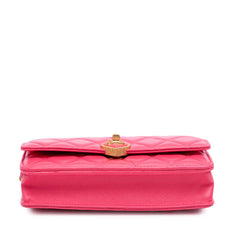 Quilted Lambskin Acrylic Coco Love Wallet on Chain