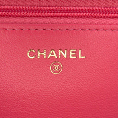 Quilted Lambskin Acrylic Coco Love Wallet on Chain