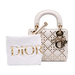 Mini Lambskin Cannage Lucky Star Studded Lady Dior