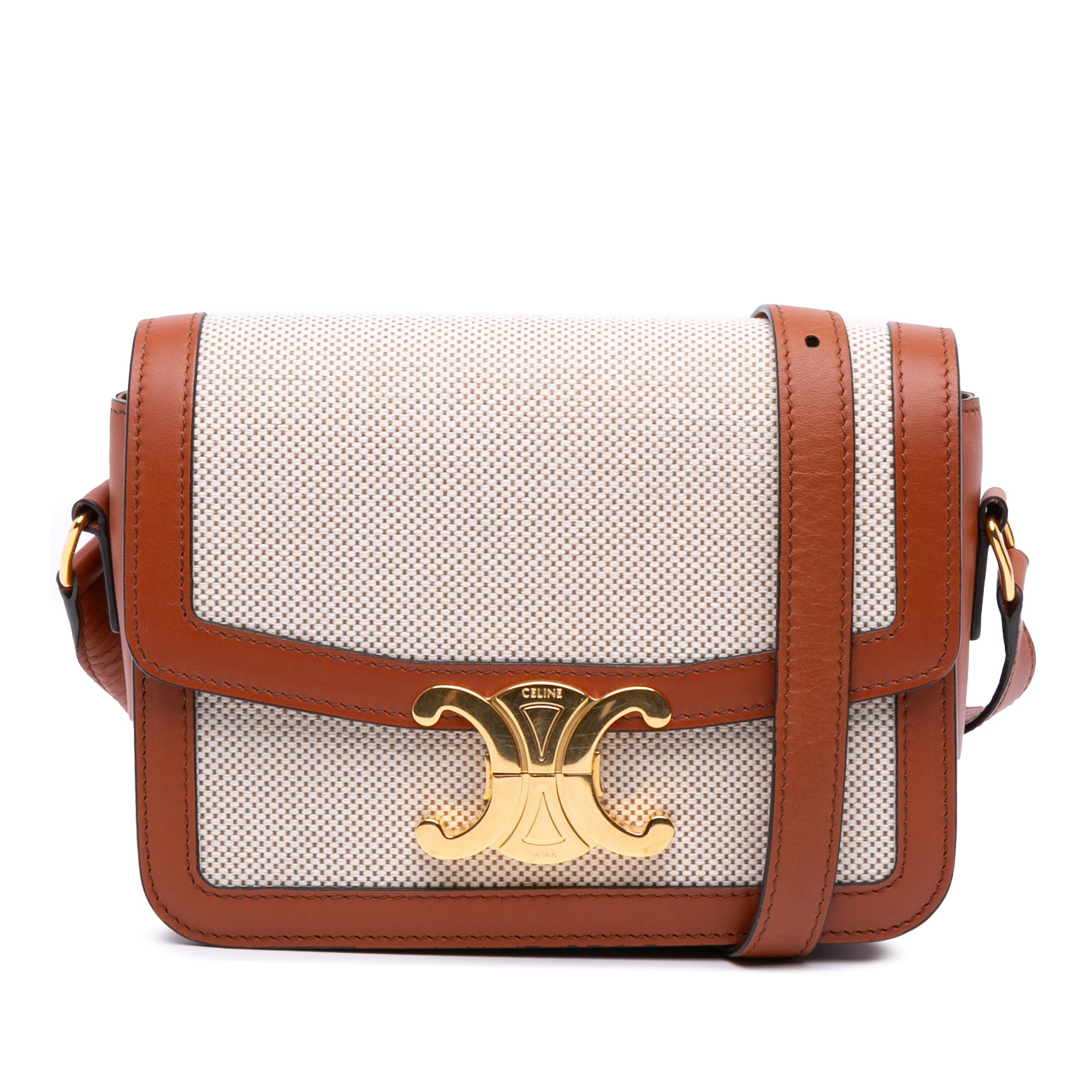 Teen Canvas and Calfskin Triomphe Crossbody