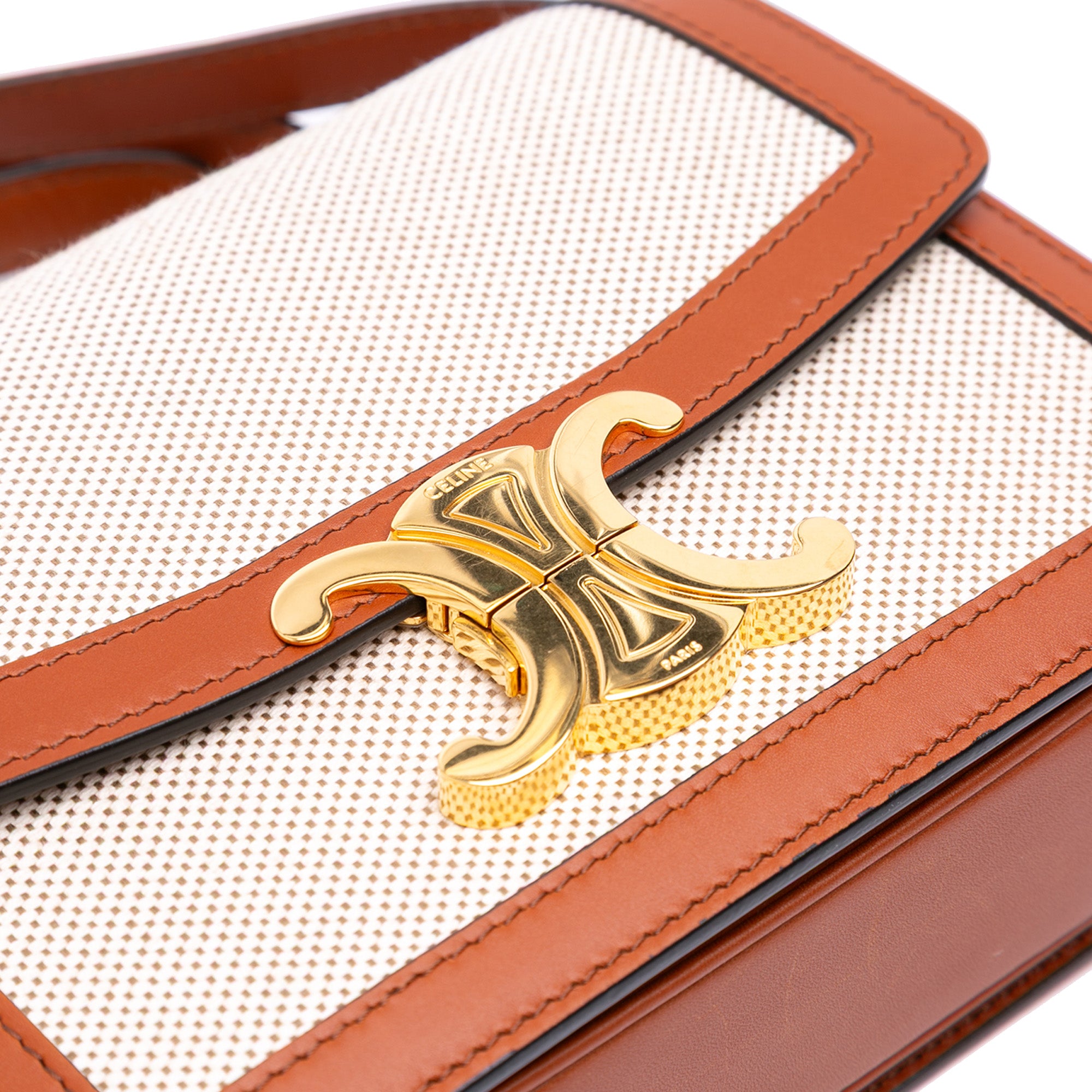 Teen Canvas and Calfskin Triomphe Crossbody