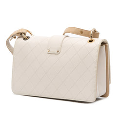 CC Stitched Calfskin Chain Flap