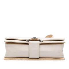 CC Stitched Calfskin Chain Flap