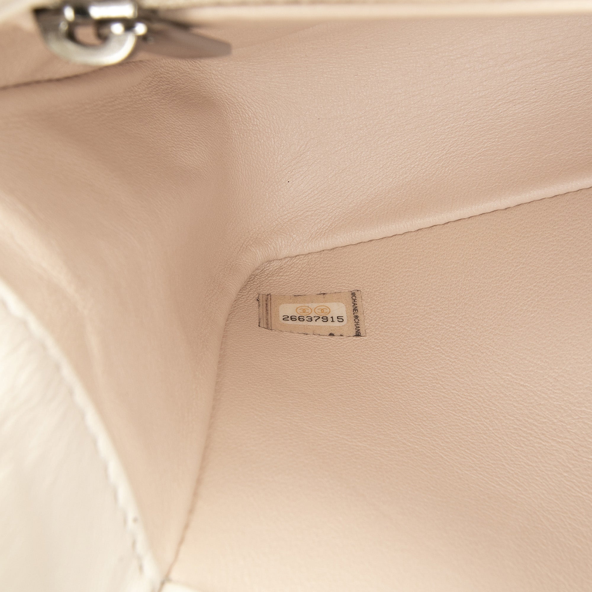 CC Stitched Calfskin Chain Flap