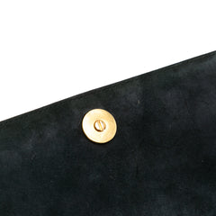 Studded Denim Diorama Wallet on Chain