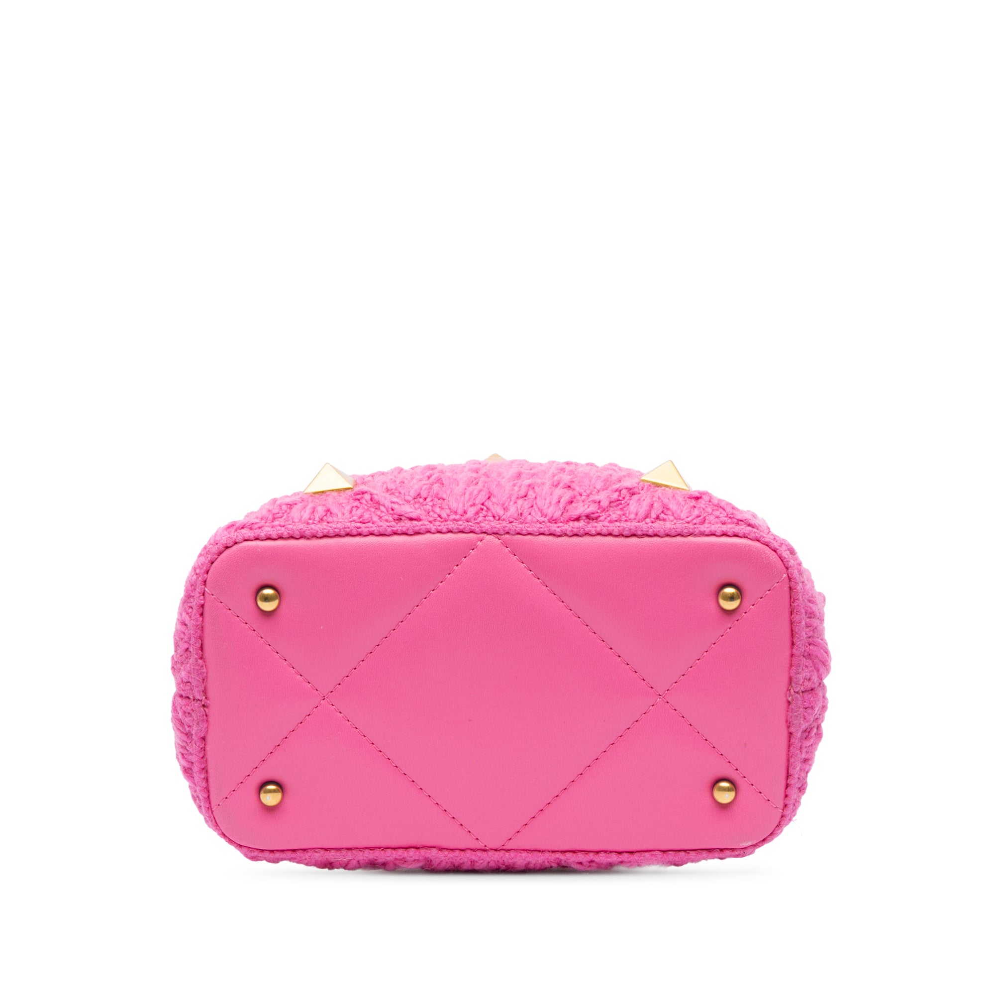 Small Woven Wool Roman Stud The Handle Bag